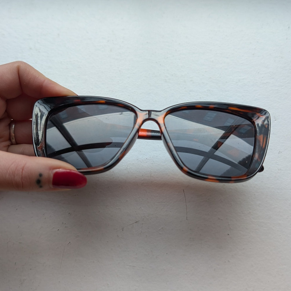 Retro Tortoishell Cat Eye Sunglasses 70s Festival Orange Sunnies Leopard Shades - Picture 6 of 7